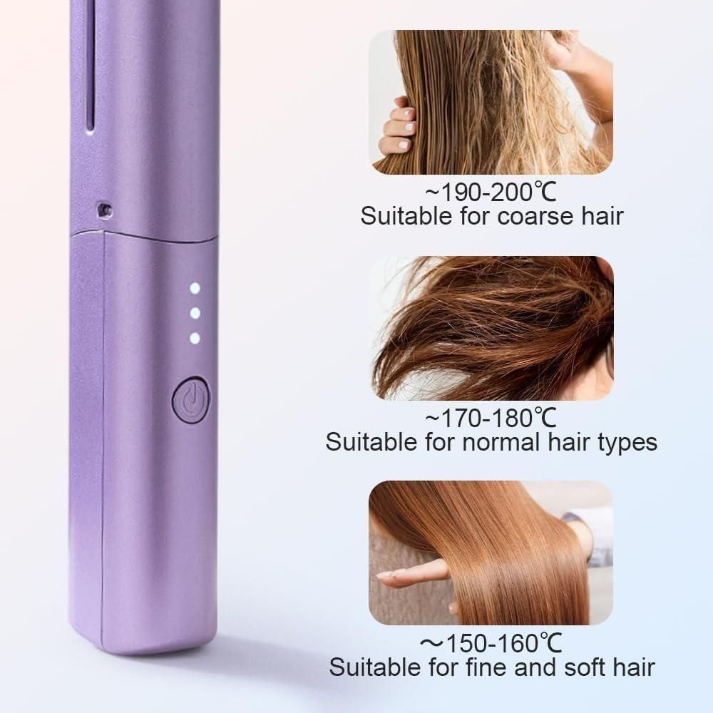 Mini Portable Hair Straightener Hair Straightener  (Purple)