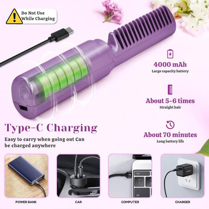 Mini Portable Hair Straightener Hair Straightener  (Purple)